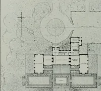 An illustration from American country houses of to-day; an illustrated account of some excellent houses built and gardens planted during the last few years, showing unmistakable influence of the modern trend in ideals architectural (1915)