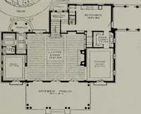 An illustration from American country houses of to-day; an illustrated account of some excellent houses built and gardens planted during the last few years, showing unmistakable influence of the modern trend in ideals architectural (1915)