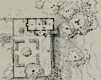 An illustration from American country houses of to-day; an illustrated account of some excellent houses built and gardens planted during the last few years, showing unmistakable influence of the modern trend in ideals architectural (1915)