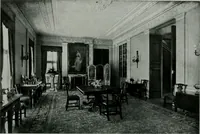 An illustration from American country houses of to-day; an illustrated account of some excellent houses built and gardens planted during the last few years, showing unmistakable influence of the modern trend in ideals architectural (1915)
