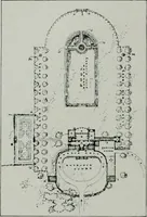 An illustration from American country houses of to-day; an illustrated account of some excellent houses built and gardens planted during the last few years, showing unmistakable influence of the modern trend in ideals architectural (1915)