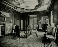 An illustration from American country houses of to-day; an illustrated account of some excellent houses built and gardens planted during the last few years, showing unmistakable influence of the modern trend in ideals architectural (1915)