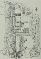 An illustration from American country houses of to-day; an illustrated account of some excellent houses built and gardens planted during the last few years, showing unmistakable influence of the modern trend in ideals architectural (1915)