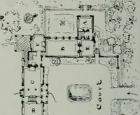 An illustration from American country houses of to-day; an illustrated account of some excellent houses built and gardens planted during the last few years, showing unmistakable influence of the modern trend in ideals architectural (1915)