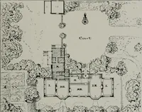 An illustration from American country houses of to-day; an illustrated account of some excellent houses built and gardens planted during the last few years, showing unmistakable influence of the modern trend in ideals architectural (1915)