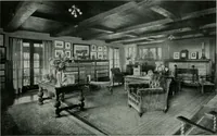 An illustration from American country houses of to-day; an illustrated account of some excellent houses built and gardens planted during the last few years, showing unmistakable influence of the modern trend in ideals architectural (1915)