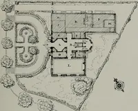 An illustration from American country houses of to-day; an illustrated account of some excellent houses built and gardens planted during the last few years, showing unmistakable influence of the modern trend in ideals architectural (1915)