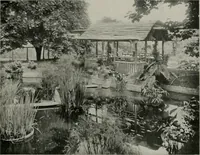An illustration from American country houses of to-day; an illustrated account of some excellent houses built and gardens planted during the last few years, showing unmistakable influence of the modern trend in ideals architectural (1915)