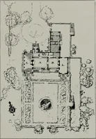 An illustration from American country houses of to-day; an illustrated account of some excellent houses built and gardens planted during the last few years, showing unmistakable influence of the modern trend in ideals architectural (1915)