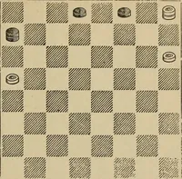 An illustration from The American draught player; or, The theory and practice of the scientific game of checkers; (1880)