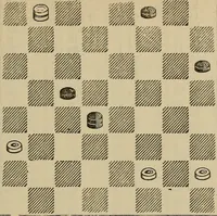 An illustration from The American draught player; or, The theory and practice of the scientific game of checkers; (1880)