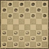 An illustration from The American draught player; or, The theory and practice of the scientific game of checkers; (1880)