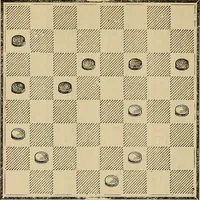 An illustration from The American draught player; or, The theory and practice of the scientific game of checkers; (1880)