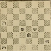 An illustration from The American draught player; or, The theory and practice of the scientific game of checkers; (1880)