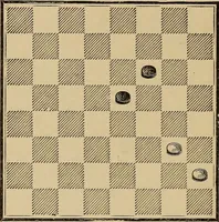 An illustration from The American draught player; or, The theory and practice of the scientific game of checkers; (1880)