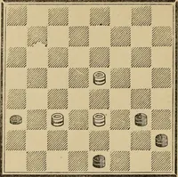 An illustration from The American draught player; or, The theory and practice of the scientific game of checkers; (1880)