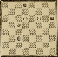 An illustration from The American draught player; or, The theory and practice of the scientific game of checkers; (1880)