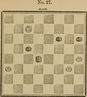 An illustration from The American draught player; or, The theory and practice of the scientific game of checkers; (1880)