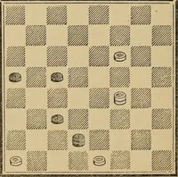 An illustration from The American draught player; or, The theory and practice of the scientific game of checkers; (1880)