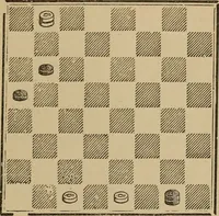 An illustration from The American draught player; or, The theory and practice of the scientific game of checkers; (1880)