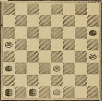 An illustration from The American draught player; or, The theory and practice of the scientific game of checkers; (1880)