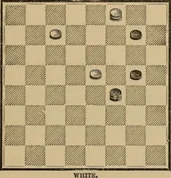 An illustration from The American draught player; or, The theory and practice of the scientific game of checkers; (1880)