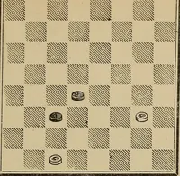 An illustration from The American draught player; or, The theory and practice of the scientific game of checkers; (1880)