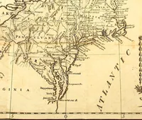An illustration from The American geography, or, A view of the present situation of the United States of America: containing astronomical geography, geographical definitions, discovery, and general description of America,... particular descriptions of the thirteen United States, and of Kentucky, the western territory and Vermont,... illustrated with two sheet maps,... to which is added, a concise abridgment of the geography of the British, Spanish, French and Dutch Dominions in America, and the West Indies--of Europe, Asia and Africa (1789)