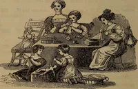 An illustration from American girl's book: or, Occupation for play hours (1831)