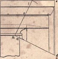 An illustration from The American house-carpenter; a treatise upon architecture, cornices and mouldings, framing, doors, windows, and stairs. Together with the most important principles of practical geometry (1852)