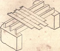 An illustration from The American house-carpenter; a treatise upon architecture, cornices and mouldings, framing, doors, windows, and stairs. Together with the most important principles of practical geometry (1852)