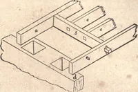 An illustration from The American house-carpenter; a treatise upon architecture, cornices and mouldings, framing, doors, windows, and stairs. Together with the most important principles of practical geometry (1852)