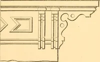 An illustration from The American house carpenter. A treatise on the art of building. Comprising styles of architecture, strength of materials, and the theory and practice of the construction of floors, framed girders, roof trusses, rolled-iron beams, tubular-iron girders, cast-iron girders, stairs, doors, windows, mouldings, and cornices; together with a compend of mathematics. A manual for the practical use of architects, carpenters, stair-builders, and others (1880)