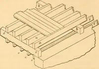 An illustration from The American house carpenter: a treatise upon architecture, cornices and mouldings, framing, doors, windows and stairs. Together with the most important principles of practical geometry (1852)