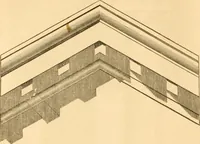 An illustration from The American house carpenter: a treatise upon architecture, cornices and mouldings, framing, doors, windows and stairs. Together with the most important principles of practical geometry (1852)