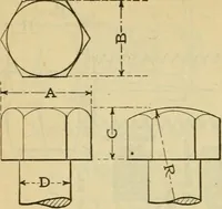 An illustration from American machinists' handbook and dictionary of shop terms : a reference book of machine shop and drawing room data, methods and definitions (1914)
