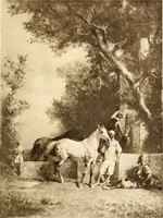 An illustration from Catalogue de tableaux anciens et modernes, pastels, objets d'art et d'ameublement, porcelaines & faïences, composant la collection de M. X ... [Lallemand et Lecocq Dumesnil] : et dont la vente aura lieu à Paris, Galerie Georges Petit ... le mercredi 2 mai 1894 ... : commissaire-priseur Me Paul Chevallier ..., experts: M. E. Féral, peintre ..., M. Georges Petit ..., M. Ch. Mannheim .. (1894)