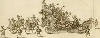 An illustration from Amore e gloria : festa d'armi a cavallo celebrata nel Regio Ducal Palazzo di Milano (1669)