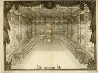 An illustration from Amore e gloria : festa d'armi a cavallo celebrata nel Regio Ducal Palazzo di Milano (1669)