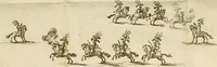 An illustration from Amore e gloria : festa d'armi a cavallo celebrata nel Regio Ducal Palazzo di Milano (1669)