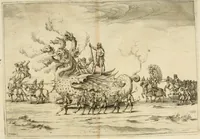 An illustration from Amore prigioniero in Delo : torneo fatto da' signori Academici torbidi in Bologna li XX. di marzo M.DC.XXVIII (1628)