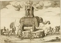 An illustration from Amore prigioniero in Delo : torneo fatto da' signori Academici torbidi in Bologna li XX. di marzo M.DC.XXVIII (1628)