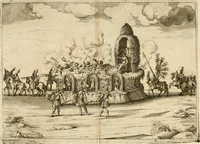 An illustration from Amore prigioniero in Delo : torneo fatto da' signori Academici torbidi in Bologna li XX. di marzo M.DC.XXVIII (1628)