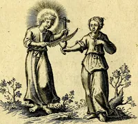 An illustration from Amoris diuini et humani effectus : varii Sacræ Scripturæ Sanctorumq; PP. sententijs : ac Gallicis versibus illustrati (1626)