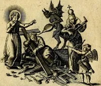 An illustration from Amoris diuini et humani effectus : varii Sacræ Scripturæ Sanctorumq; PP. sententijs : ac Gallicis versibus illustrati (1626)