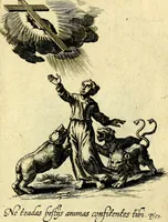 Picture 42 of 57 from Amoris diuini et humani effectus : varii Sacræ Scripturæ Sanctorumq; PP. sententijs : ac Gallicis versibus illustrati (1626), leaf 84