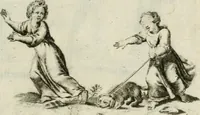 Picture 10 of 33 from Amoris diuini et humani antipathia : e variis Sacrae Scripturae locis depro[m]pta, emblematibus suis expressa et SS. PP. authoritatibus illustrata = Les effects diuers de l'amour diuin et humain : richement exprimés par petits emblemes tirés des SS. Ecritures et des SS. Peres, le tout mis en latin et francois (1628), leaf 22