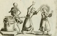 Picture 11 of 33 from Amoris diuini et humani antipathia : e variis Sacrae Scripturae locis depro[m]pta, emblematibus suis expressa et SS. PP. authoritatibus illustrata = Les effects diuers de l'amour diuin et humain : richement exprimés par petits emblemes tirés des SS. Ecritures et des SS. Peres, le tout mis en latin et francois (1628), leaf 24