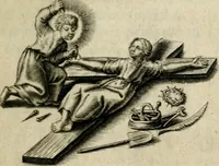 An illustration from Amoris diuini et humani effectus : varii Sacrae Scripturae Sanctorumq[ue] PP. sententijs : ac Gallicis versibus illustrati (1626)