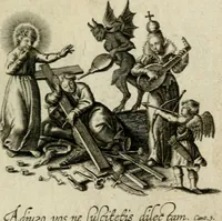 Picture 41 of 50 from Amoris diuini et humani effectus : varii Sacrae Scripturae Sanctorumq[ue] PP. sententijs : ac Gallicis versibus illustrati (1626), leaf 158